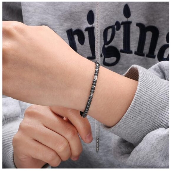 NWT Joycuff Morse Code Handmade "You Got This" Unisex Adjustable Bracelet #15 - Picture 4 of 16